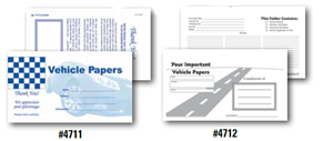 Vehicle Paper Wallets - Document Holders