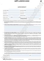 Limited Warranty Form For Ohio (501A)