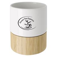 #8172 - 8 Oz. Ceramic and Bamboo Mug