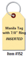Manila Key Tag (With Inserted Ring)