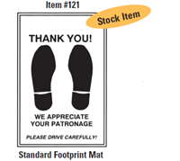 Standard Paper Floor Mats With Footprint Design (1000 Per Box) (Item 121)