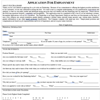 Application for Employment without pay history (401D)