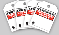 Certified Pre Owned Mirror Hang Tags