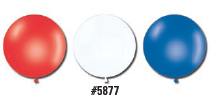 Jumbo 17 Inch Crystal Latex Balloons - Patriotic Assortment